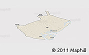Shaded Relief Panoramic Map of Angoche, cropped outside