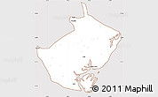 Classic Style Simple Map of Angoche, cropped outside