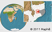 Satellite Location Map of Malema, highlighted country, highlighted parent region