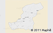 Classic Style 3D Map of Meconta, single color outside