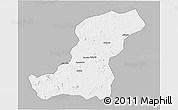 Gray 3D Map of Meconta, single color outside