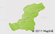 Physical 3D Map of Meconta, cropped outside