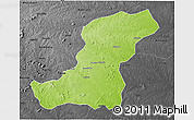 Physical 3D Map of Meconta, darken, desaturated