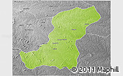 Physical 3D Map of Meconta, desaturated