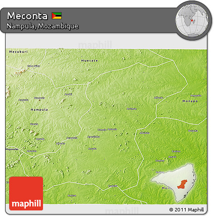 Physical 3D Map of Meconta