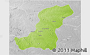 Physical 3D Map of Meconta, lighten, desaturated
