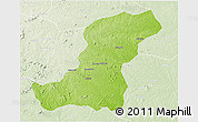 Physical 3D Map of Meconta, lighten