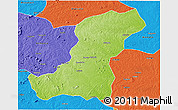 Physical 3D Map of Meconta, political outside