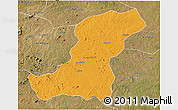 Political 3D Map of Meconta, satellite outside