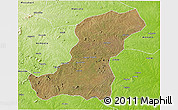 Satellite 3D Map of Meconta, physical outside