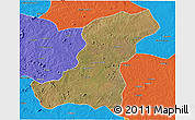 Satellite 3D Map of Meconta, political outside