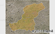 Satellite 3D Map of Meconta, semi-desaturated