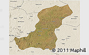 Satellite 3D Map of Meconta, shaded relief outside