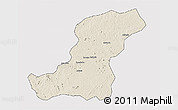 Shaded Relief 3D Map of Meconta, cropped outside