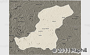Shaded Relief 3D Map of Meconta, darken