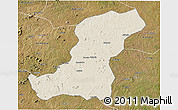 Shaded Relief 3D Map of Meconta, satellite outside