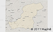 Shaded Relief 3D Map of Meconta, semi-desaturated