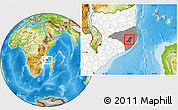 Physical Location Map of Meconta, highlighted country, highlighted parent region