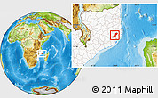 Physical Location Map of Meconta, highlighted country