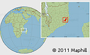 Savanna Style Location Map of Meconta