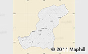 Classic Style Map of Meconta, single color outside