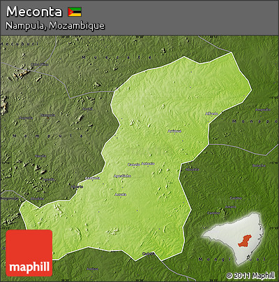 Physical Map of Meconta, darken