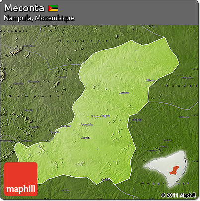 Physical Map of Meconta, darken