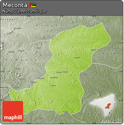 Physical Map of Meconta, semi-desaturated