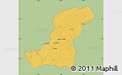 Savanna Style Map of Meconta, single color outside