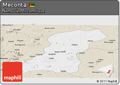 Classic Style Panoramic Map of Meconta