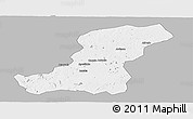 Gray Panoramic Map of Meconta, single color outside