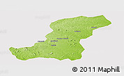 Physical Panoramic Map of Meconta, cropped outside
