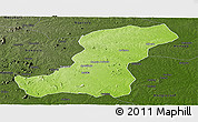 Physical Panoramic Map of Meconta, darken