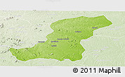 Physical Panoramic Map of Meconta, lighten