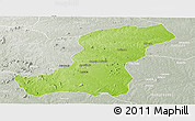 Physical Panoramic Map of Meconta, lighten, semi-desaturated