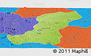 Physical Panoramic Map of Meconta, political outside