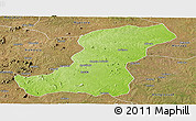 Physical Panoramic Map of Meconta, satellite outside