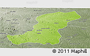 Physical Panoramic Map of Meconta, semi-desaturated