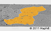 Political Panoramic Map of Meconta, desaturated
