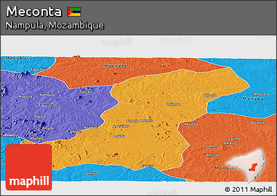 Political Panoramic Map of Meconta
