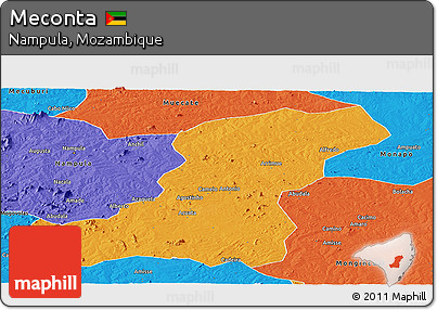 Political Panoramic Map of Meconta