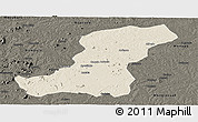 Shaded Relief Panoramic Map of Meconta, darken