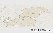 Shaded Relief Panoramic Map of Meconta, lighten