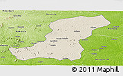 Shaded Relief Panoramic Map of Meconta, physical outside