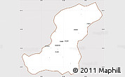 Classic Style Simple Map of Meconta, cropped outside