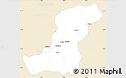 Classic Style Simple Map of Meconta, single color outside