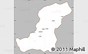 Gray Simple Map of Meconta, cropped outside