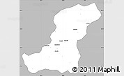 Gray Simple Map of Meconta, single color outside
