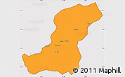 Political Simple Map of Meconta, cropped outside