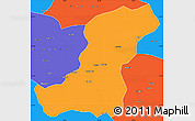 Political Simple Map of Meconta